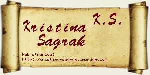 Kristina Sagrak vizit kartica